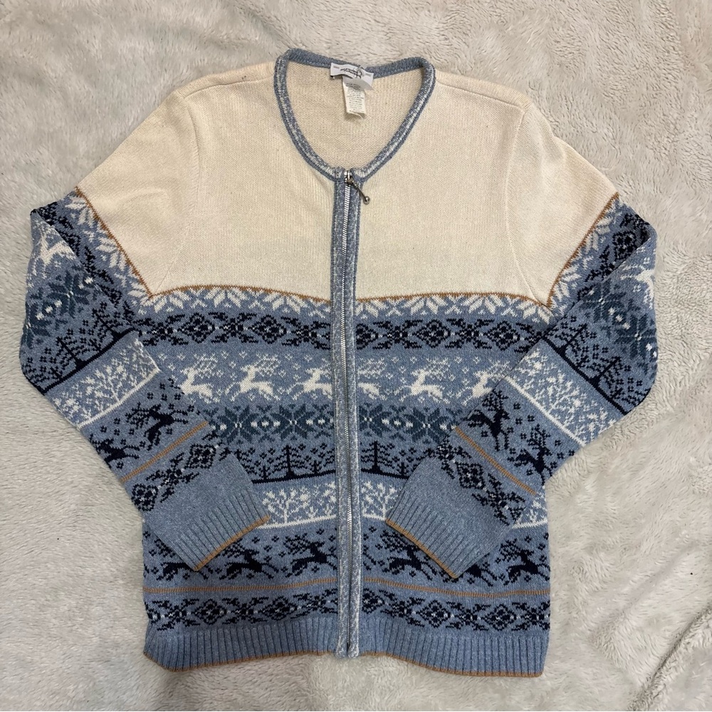 Vintage northern reflections winter zip up